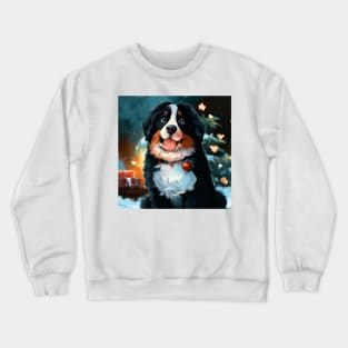 Cute Bernese Mountain Dog Drawing Crewneck Sweatshirt